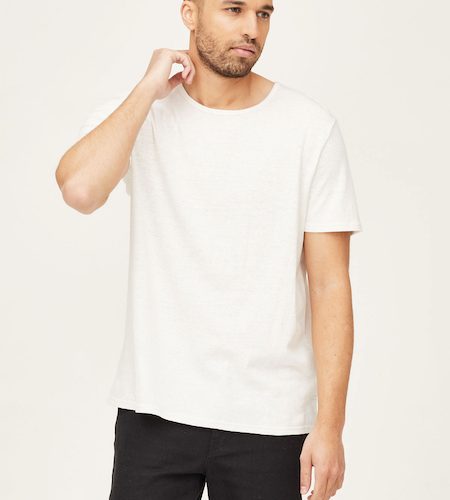 T Shirt Leggera in Canapa Uomo- Colore Bianco