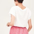 T-Shirt Scollo V in Canapa Donna retro- Thought